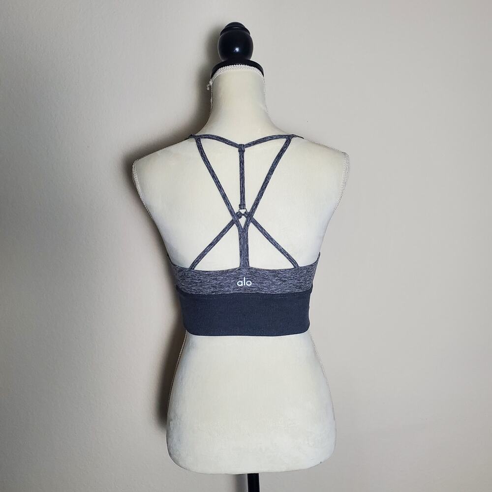 Alo Lush Heathered Gray Bra XS - Picture 3 of 6